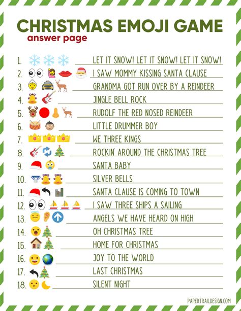 Printable Christmas Emoji Game